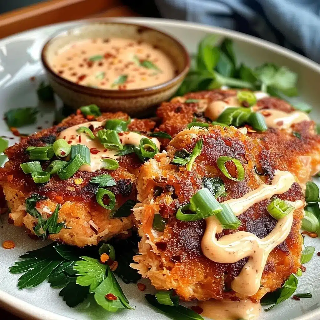 Spicy salmon cakes served with fiery aioli dipping sauce.