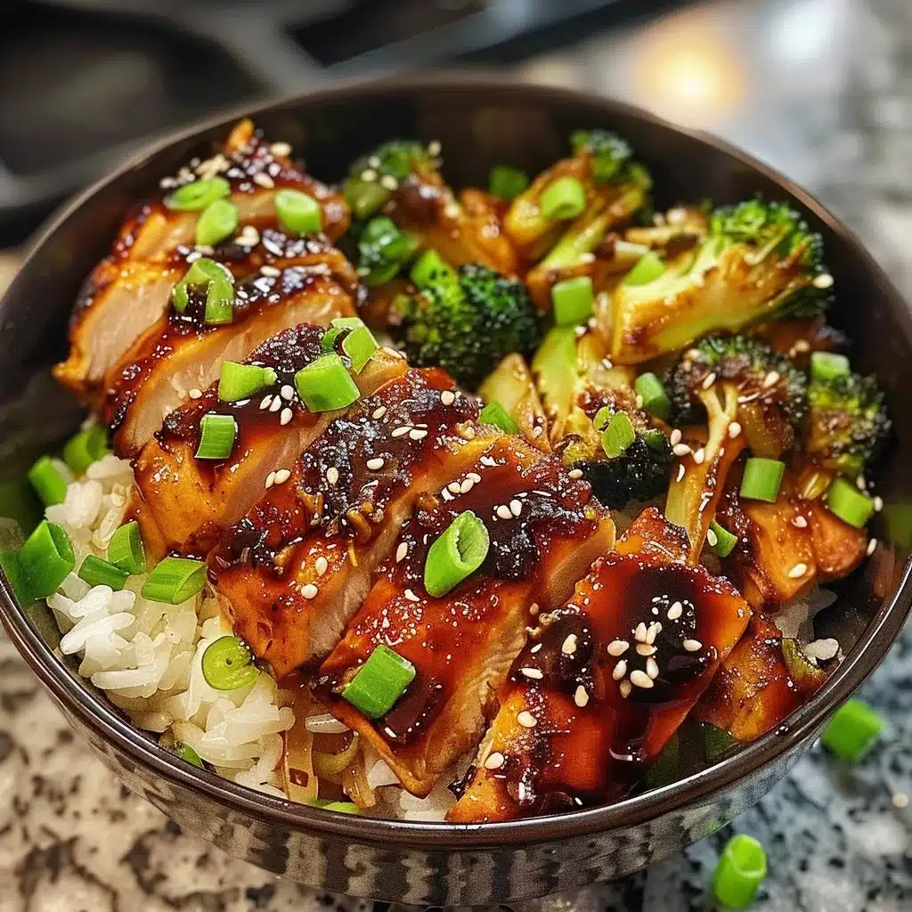 Teriyaki Chicken Bowls with Crispy Brussels