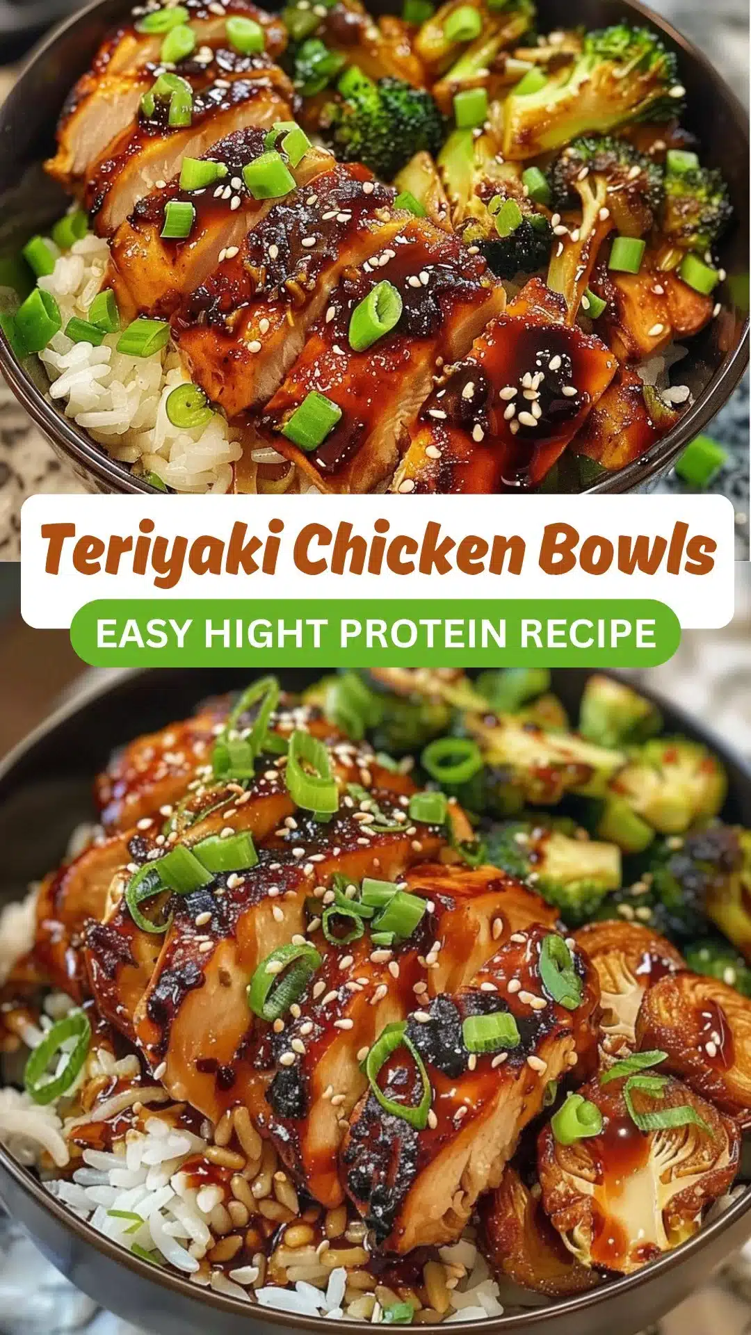 Teriyaki Chicken Bowls with Crispy Brussels