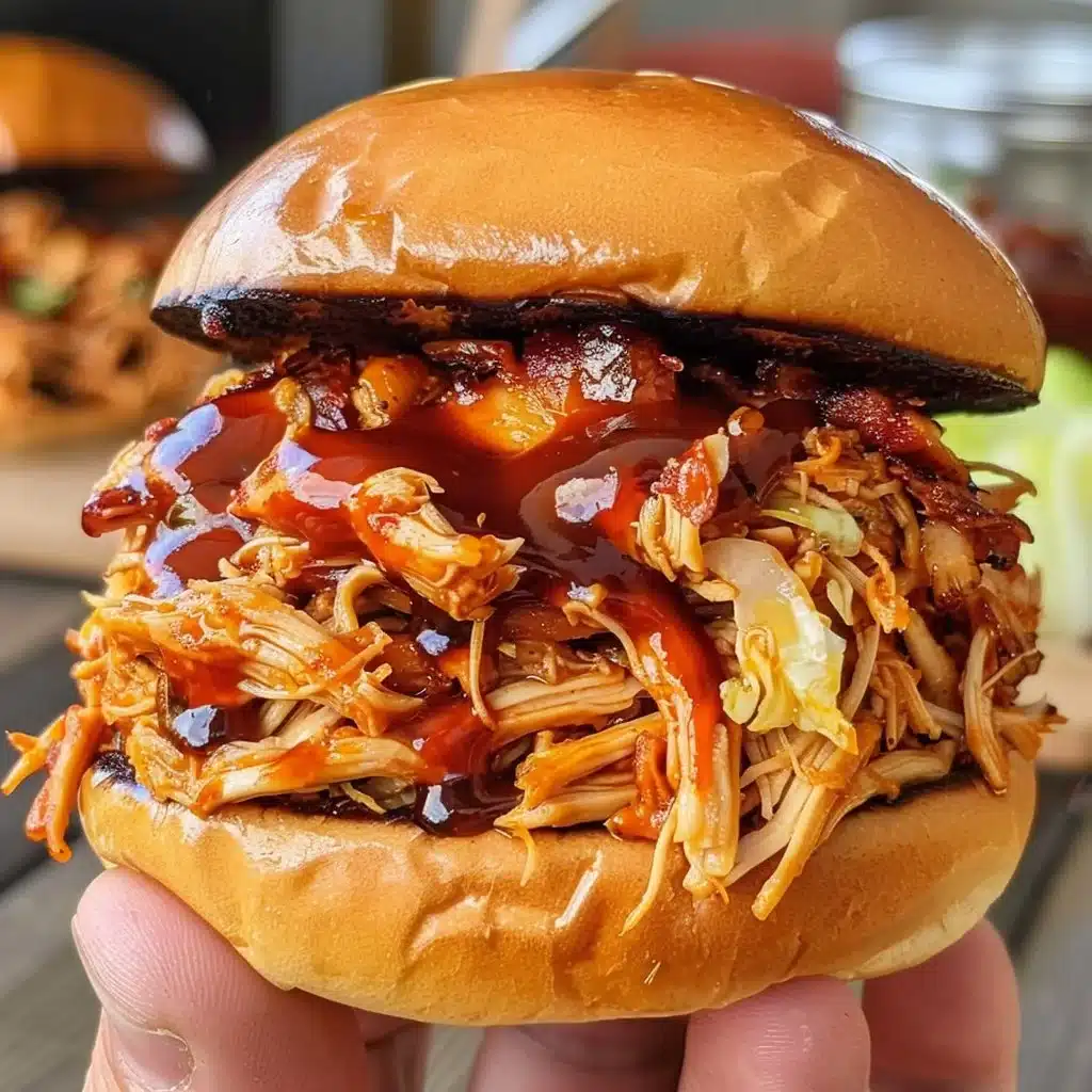 Delicious BBQ pulled chicken served with sides