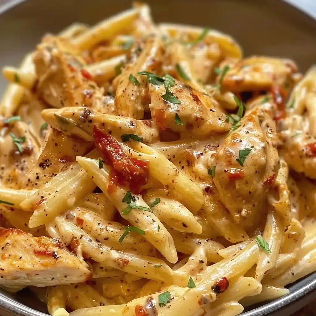 Delicious Cajun Chicken Pasta served in a bowl, garnished with herbs.