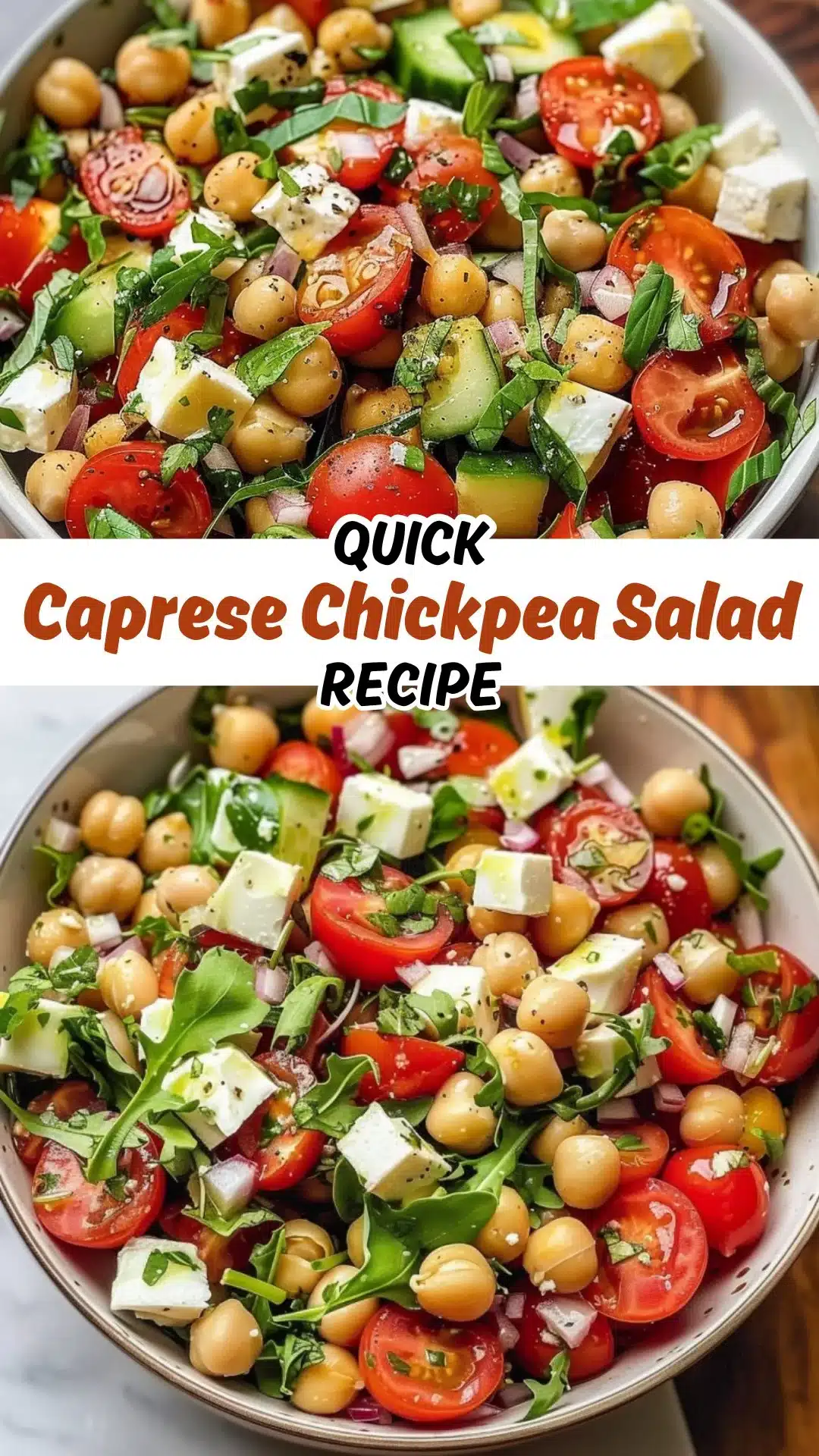 Caprese Chickpea Salad