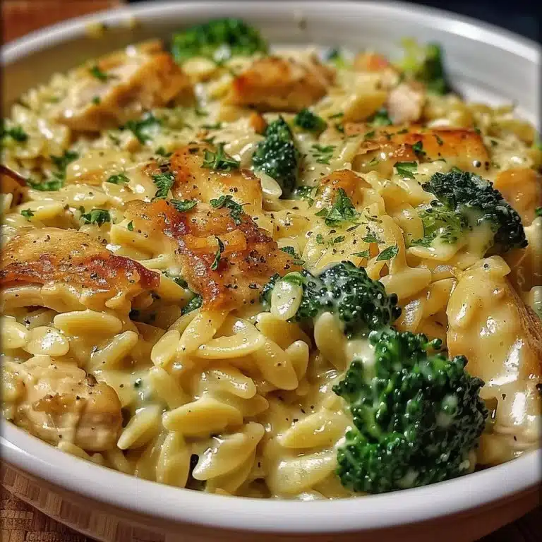 Cheesy Chicken Broccoli Orzo