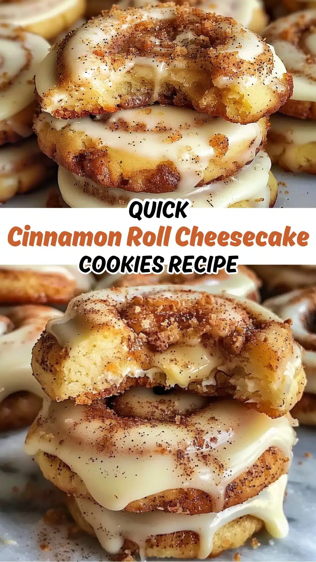 Cinnamon Roll Cheesecake Cookies