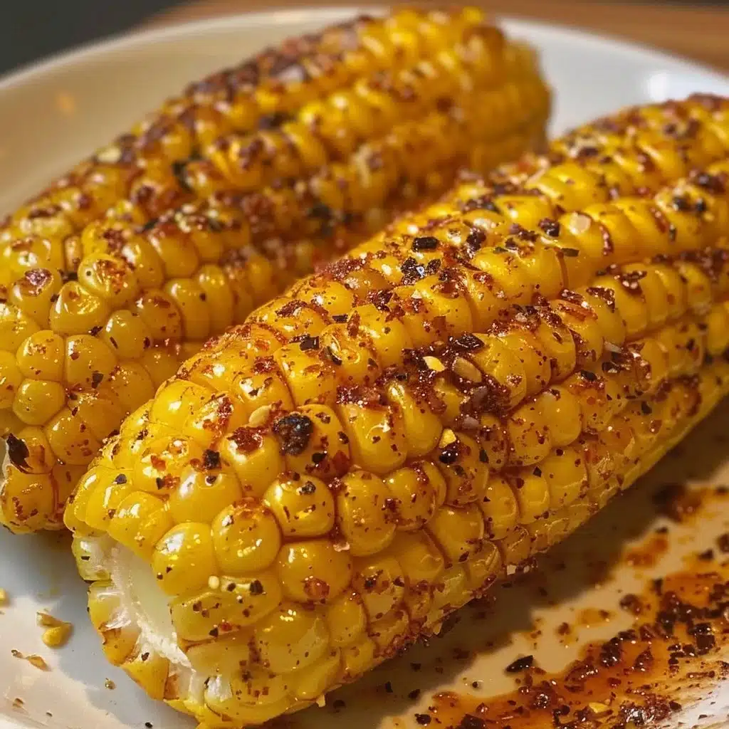 Crispy corn on the cob prepared in an air fryer