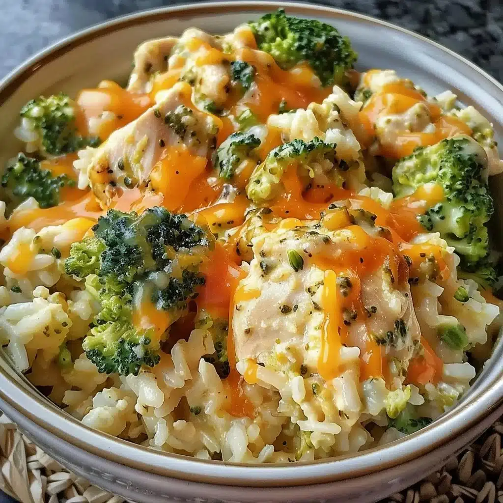 Crockpot Broccoli Cheddar Chicken and Rice Recipe