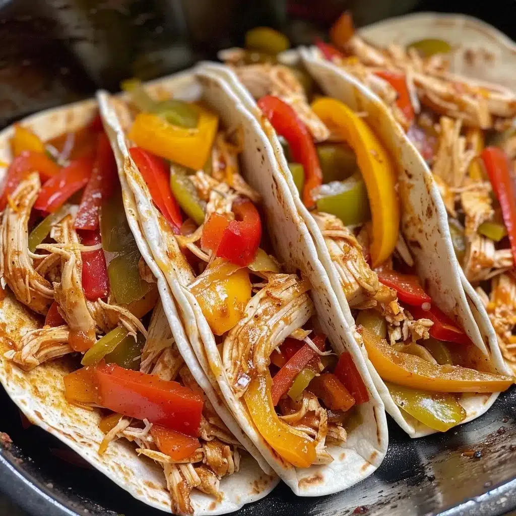 Delicious Crockpot Chicken Fajitas ready to serve with fresh toppings