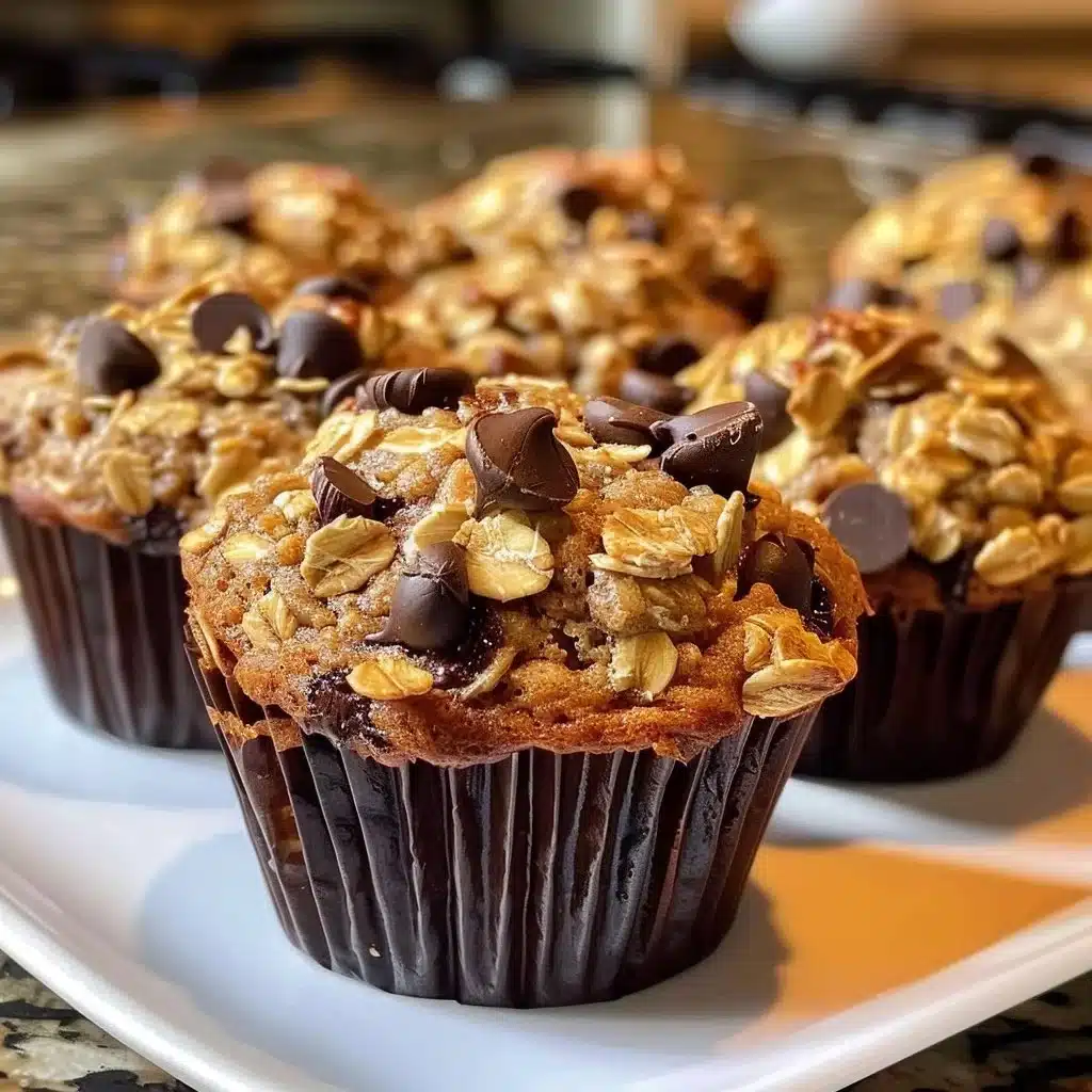 Delicious oatmeal chocolate chip muffins perfect for breakfast