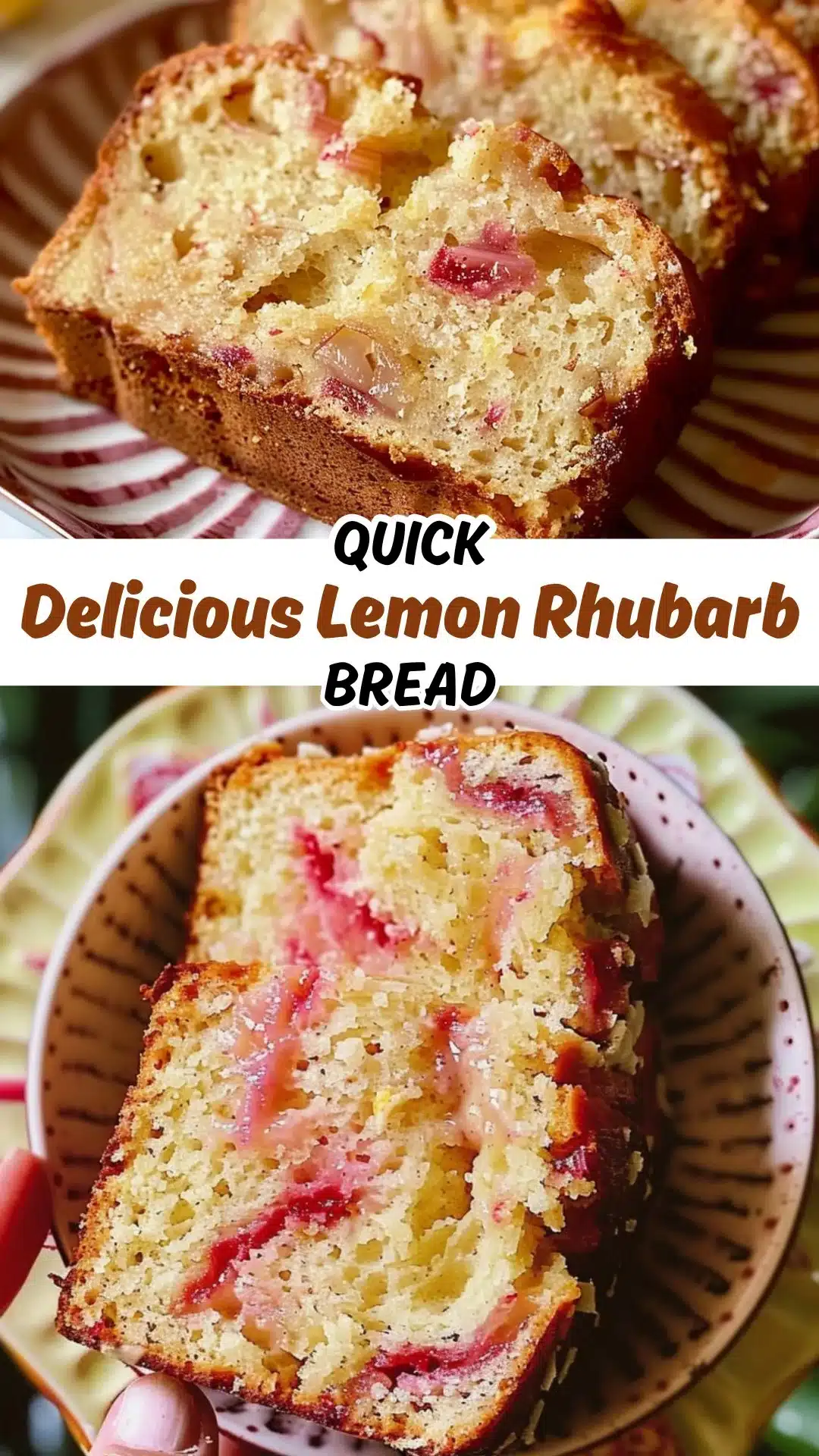 Delicious Lemon Rhubarb Bread 2 Delicious Lemon Rhubarb Bread - thegirlskitchen