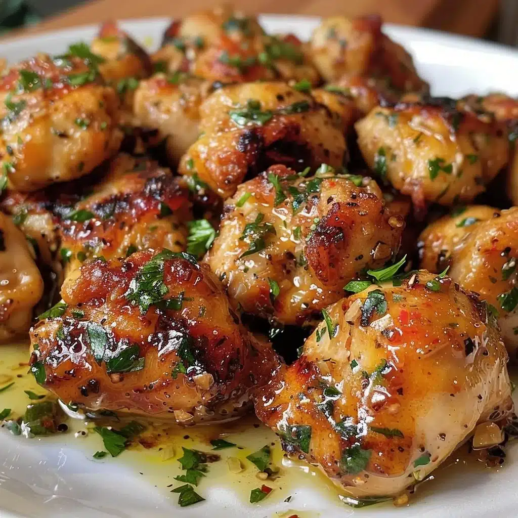 Delicious garlic butter chicken bites, juicy and flavor-packed perfection