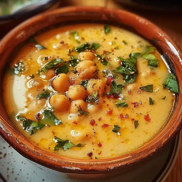 Garlic Chickpea Soup