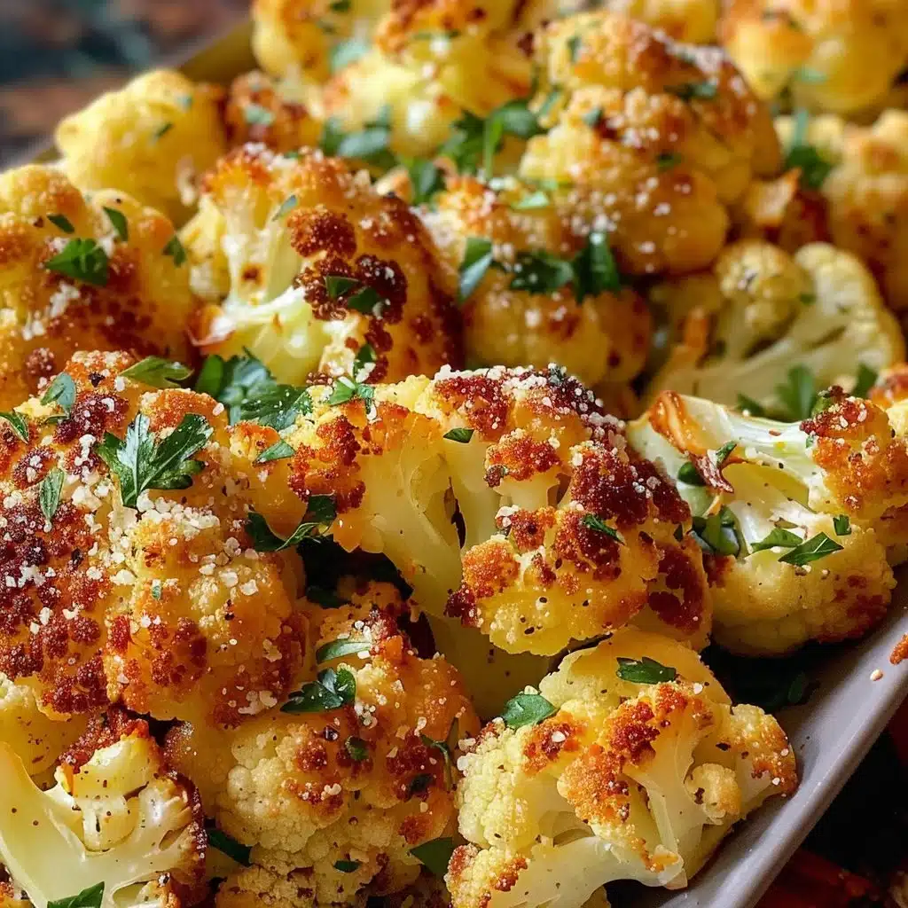 Garlic-Parmesan Roasted Cauliflower dish served in a bowl.