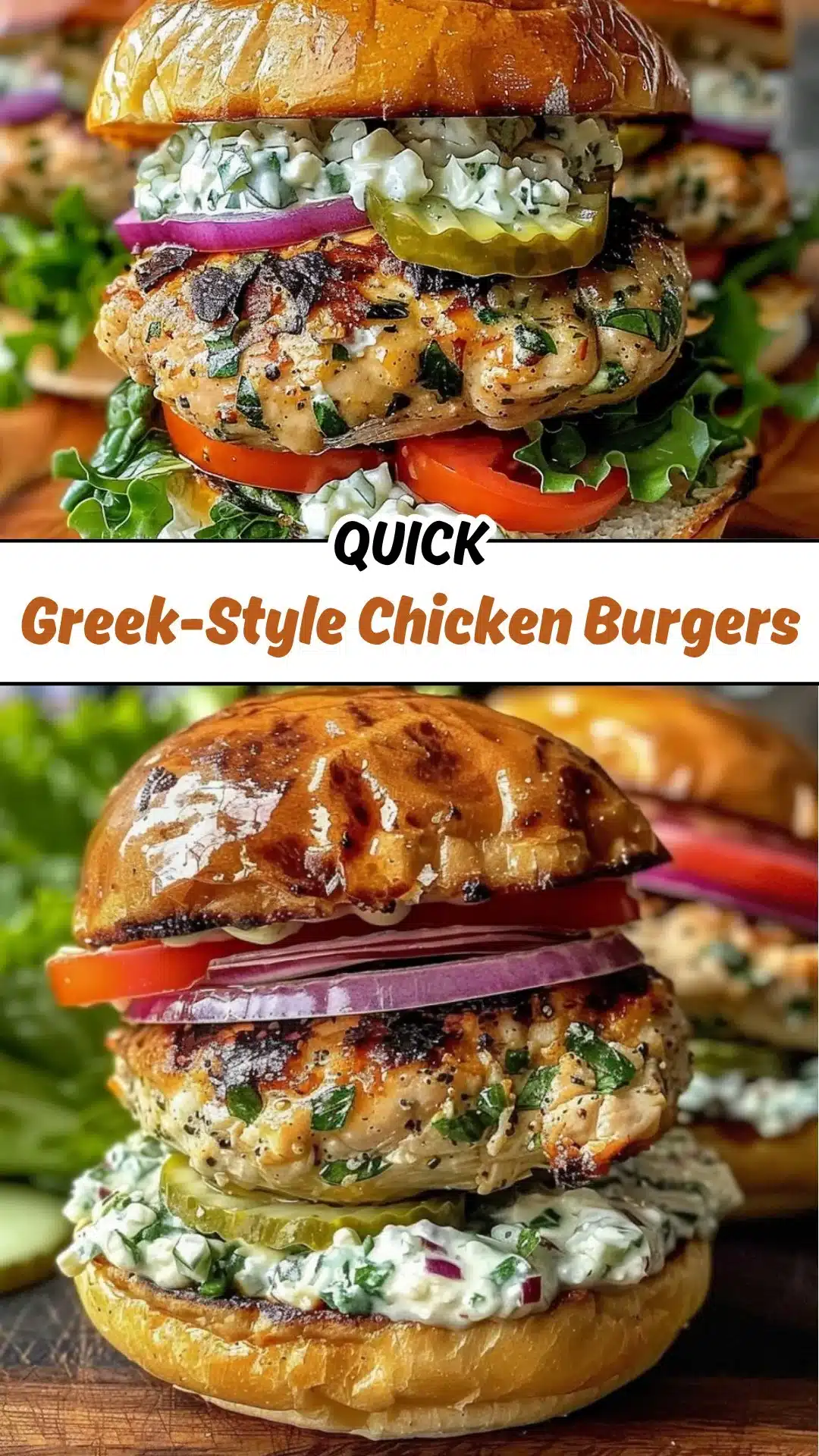 Greek Chicken Burgers