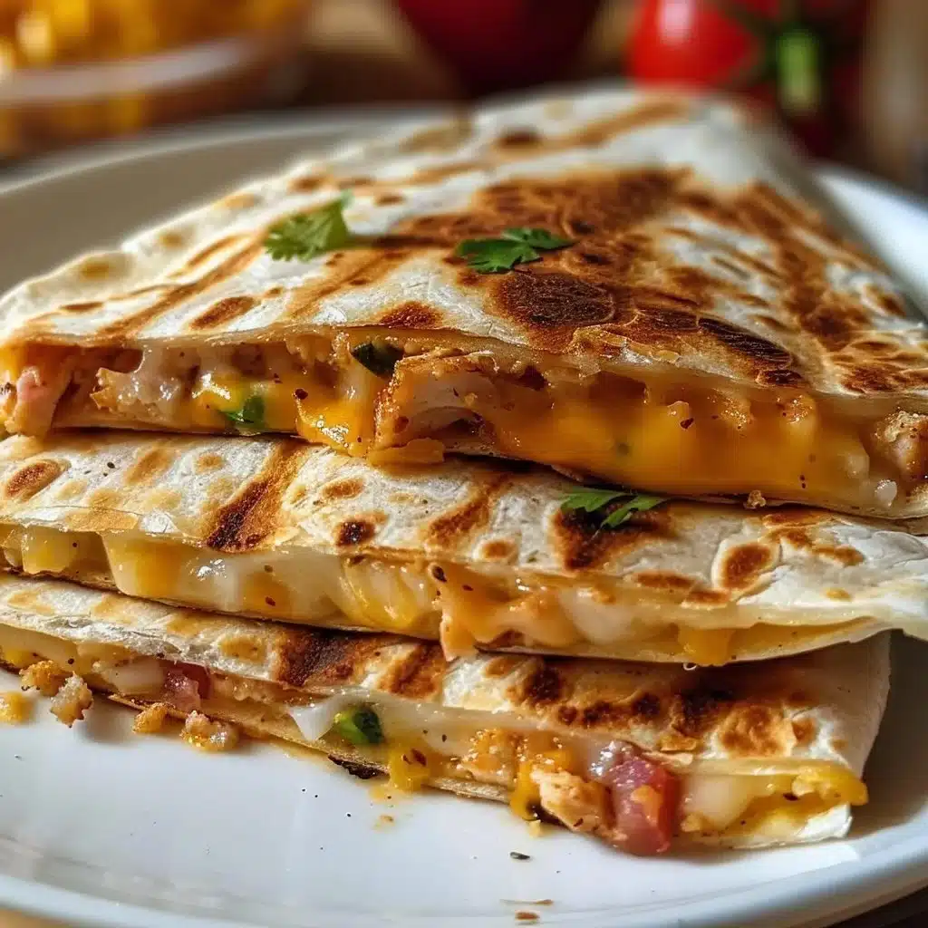 High-protein quesadilla filled with colorful vegetables and cheese