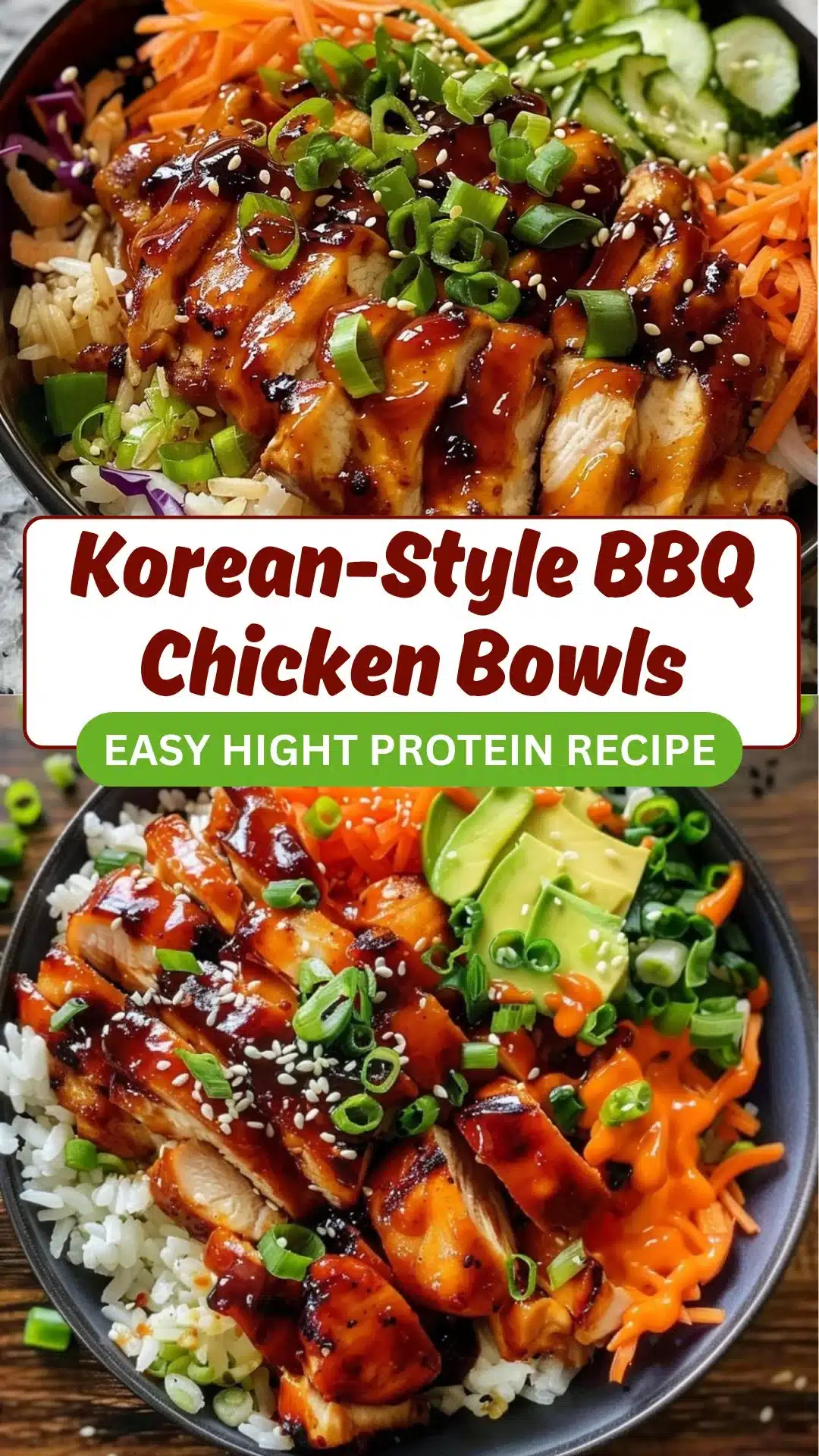 Korean BBQ Chicken Bowls