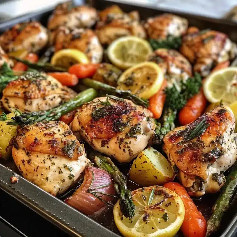 Lemon Herb Sheet Pan Chicken with Vegetables 2 Sheet Pan Lemon Herb Chicken and Vegetables