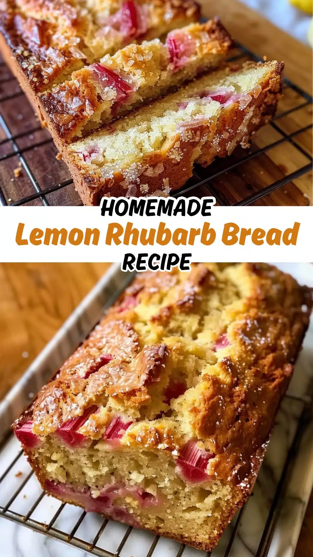 Lemon Rhubarb Bread Recipe 2 Delicious Lemon Rhubarb Bread - thegirlskitchen