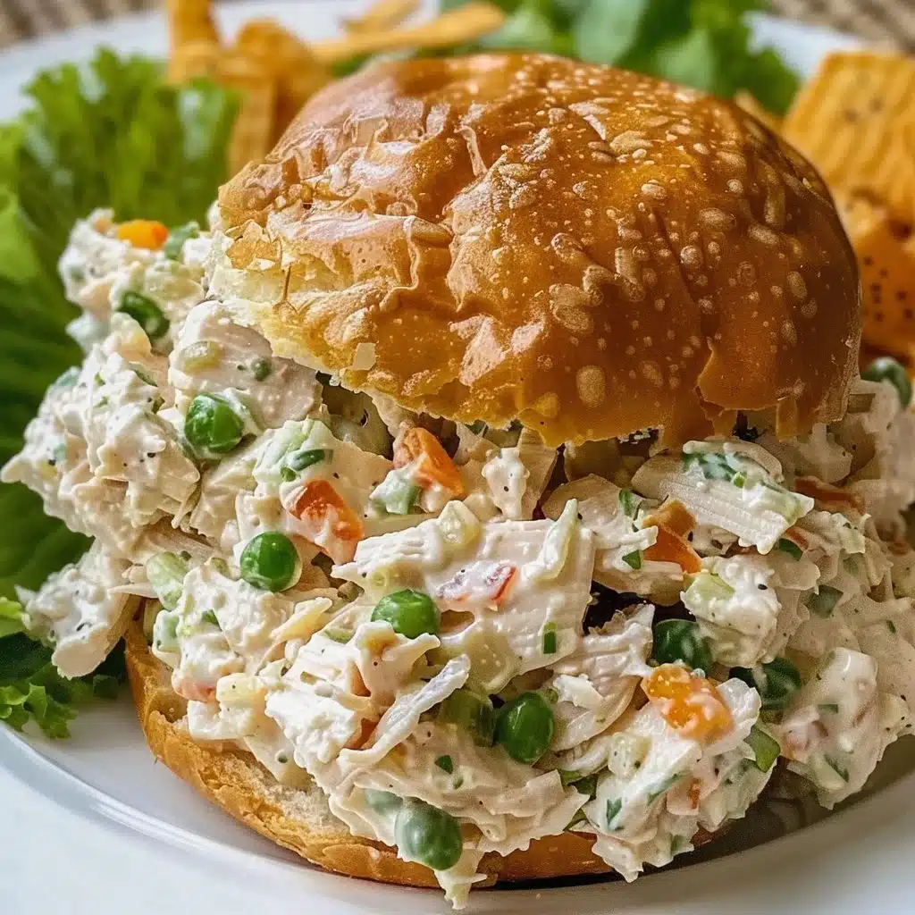 Old-Fashioned Southern Chicken Salad served in a bowl with fresh ingredients
