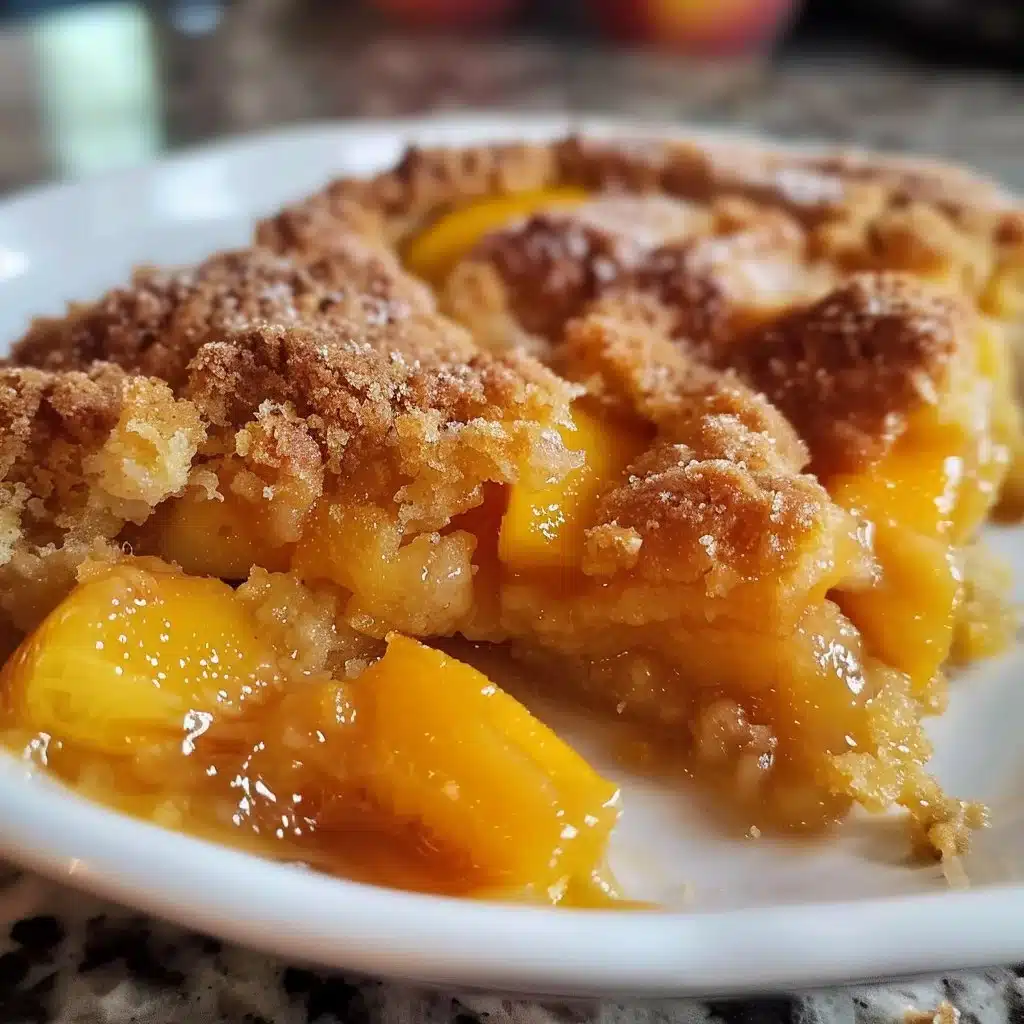 Peach Cobbler Made with Cake Mix