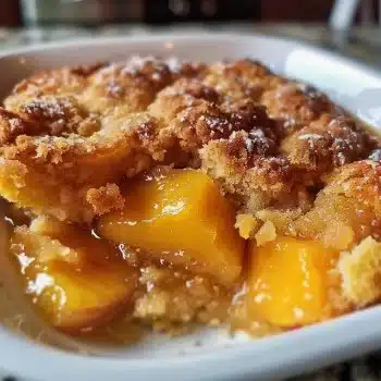 Peach Cobbler with Cake Mix