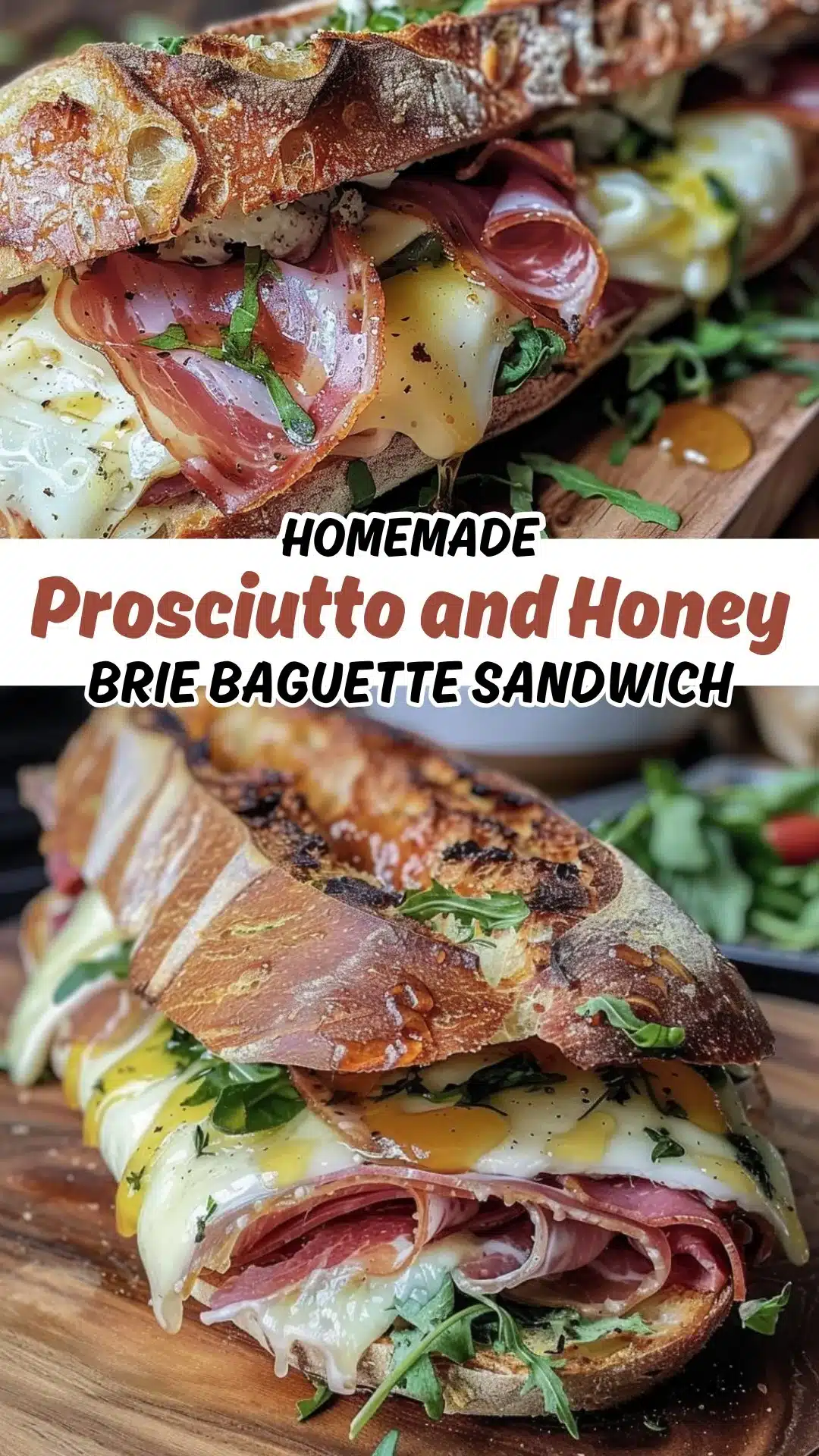 Perfect Prosciutto and Honey Brie Picnic Baguette Sandwich