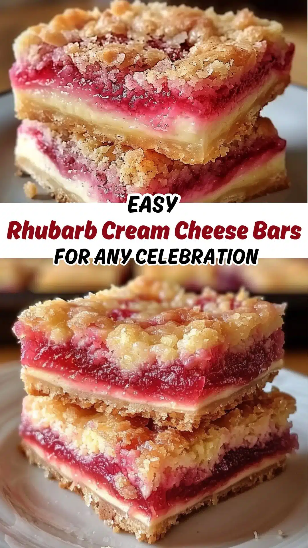 Rhubarb Cream Cheese Bars for Any Celebration 2 Delicious Rhubarb Cream Cheese Bars Perfect for Any Celebration
