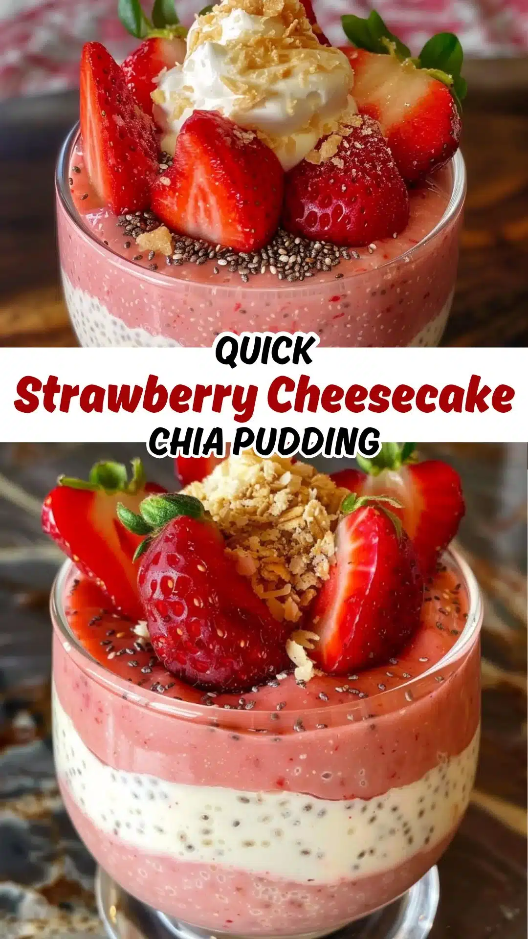 Strawberry Cheesecake Chia Pudding