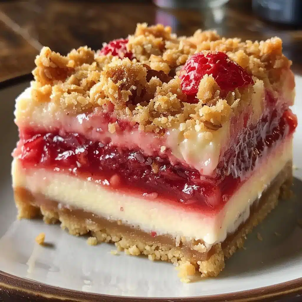 Strawberry Crunch Cheesecake Bars Recipe
