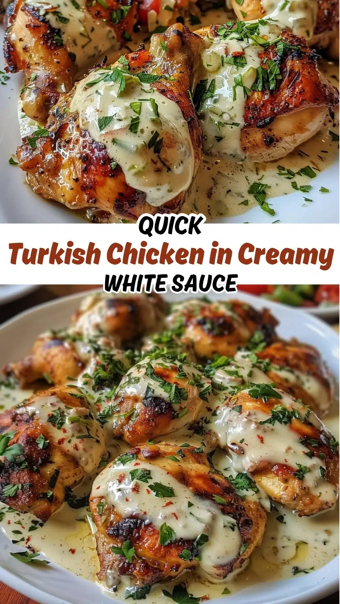 Turkish Chicken in Creamy White Sauce 2 Turkish Chicken with Creamy White Sauce