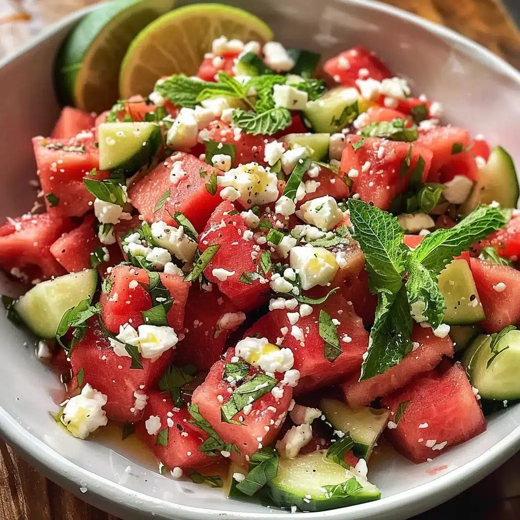 Watermelon Feta Mint Salad
