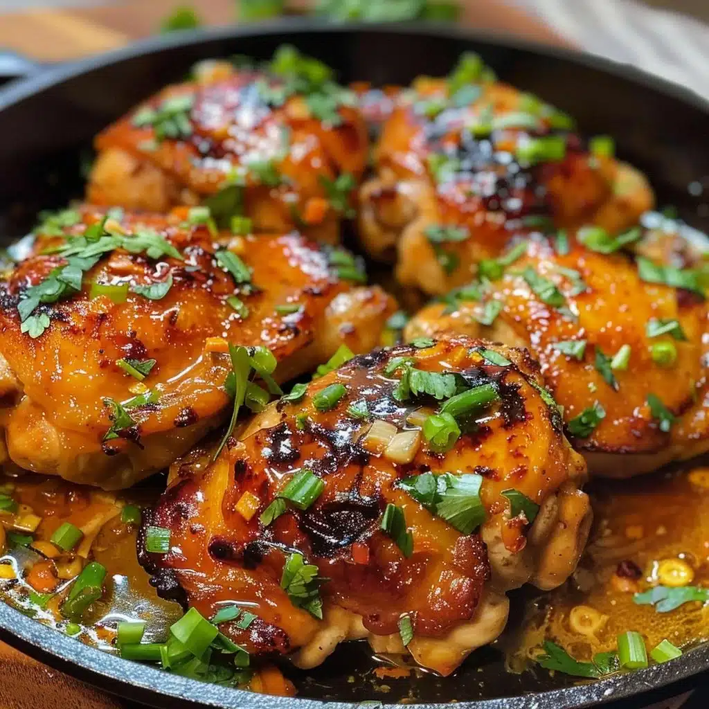 Bang Bang Chicken Thighs in a Skillet