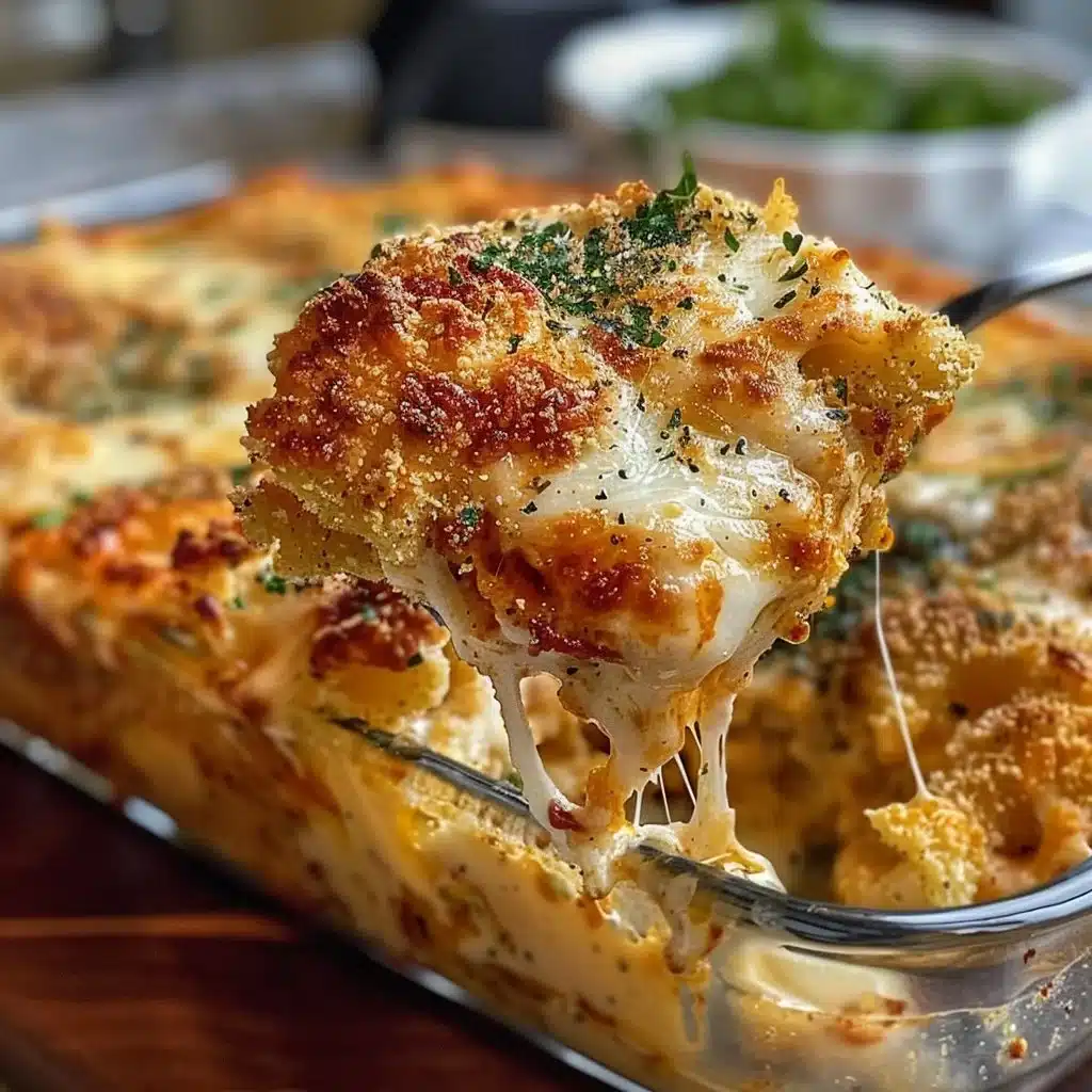 Chicken Parmesan Casserole: Easy Dump-and-Bake Recipe 1 Delicious Chicken Parmesan Casserole served on a rustic table