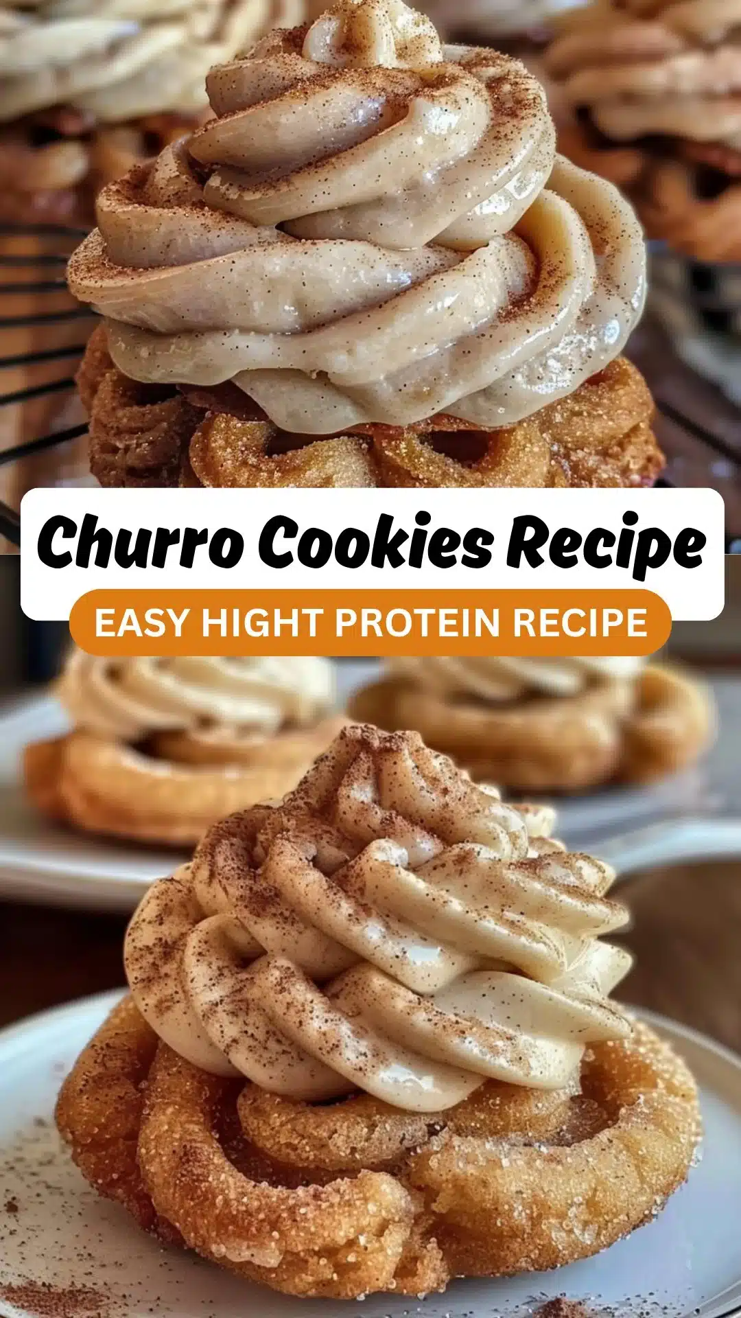 Churro Cookies Recipe with Easy Cinnamon Cream Cheese Frosting 2 Cozy Thick Churro Cookies Recipe with Easy Cinnamon Cream Cheese Frosting