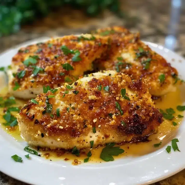 Garlic Parmesan Crusted Chicken Breasts