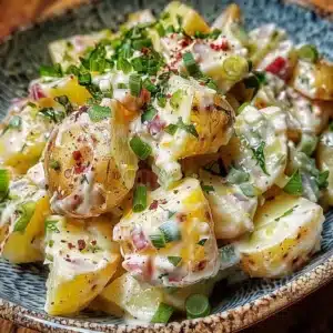 Jamie Oliver-inspired potato salad with fresh herbs and vegetables