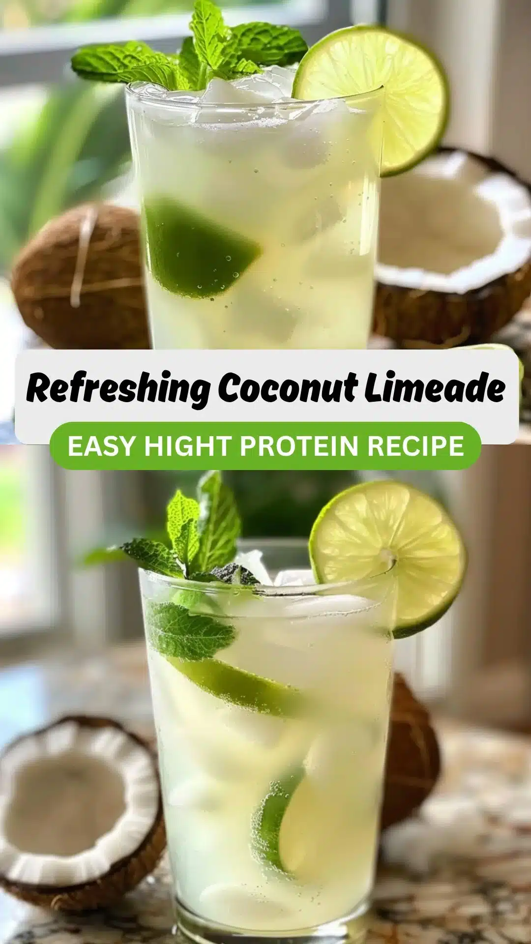 Refreshing Coconut Limeade Drink