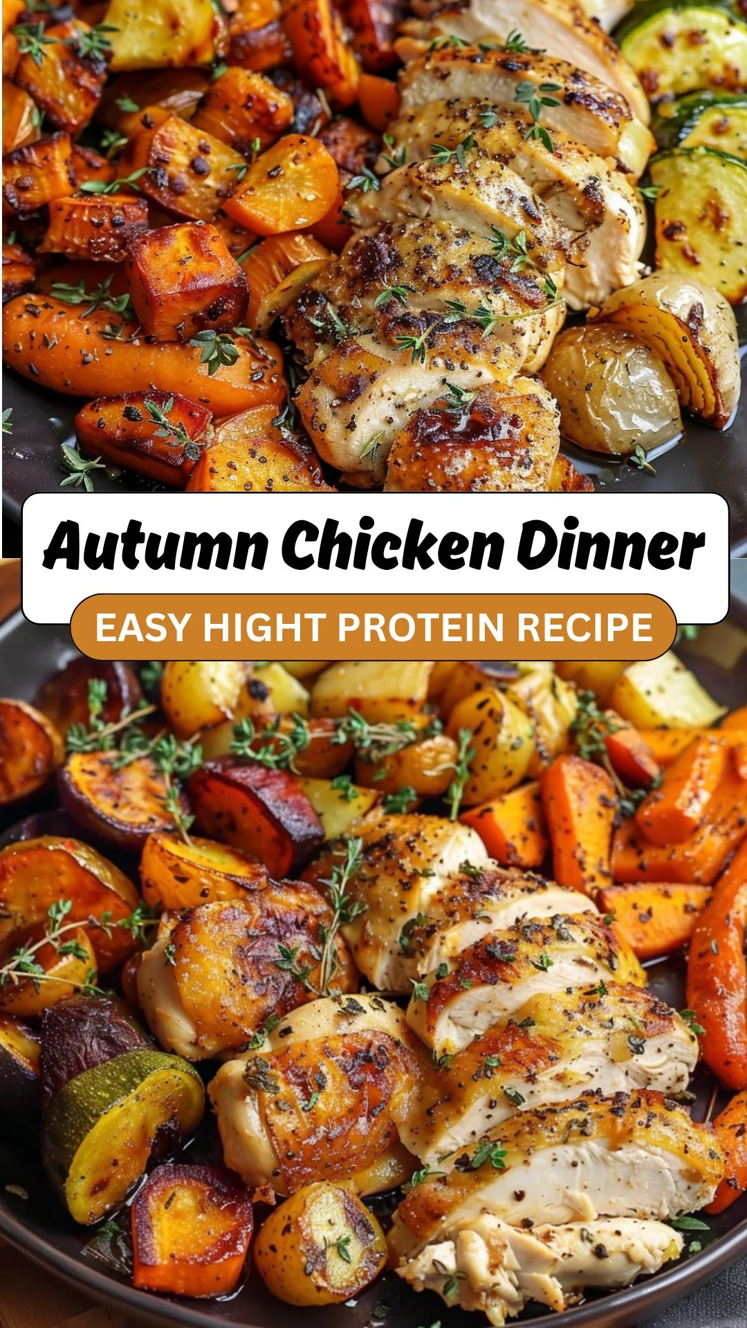 Autumn Chicken Dinner with Roasted Vegetables