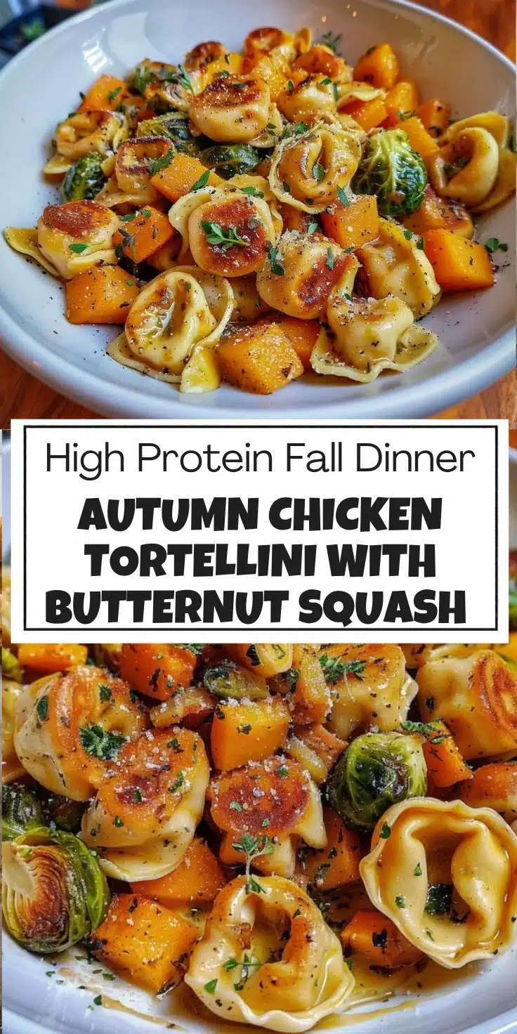 Autumn Chicken Tortellini with Butternut Squash & Brussels Sprouts