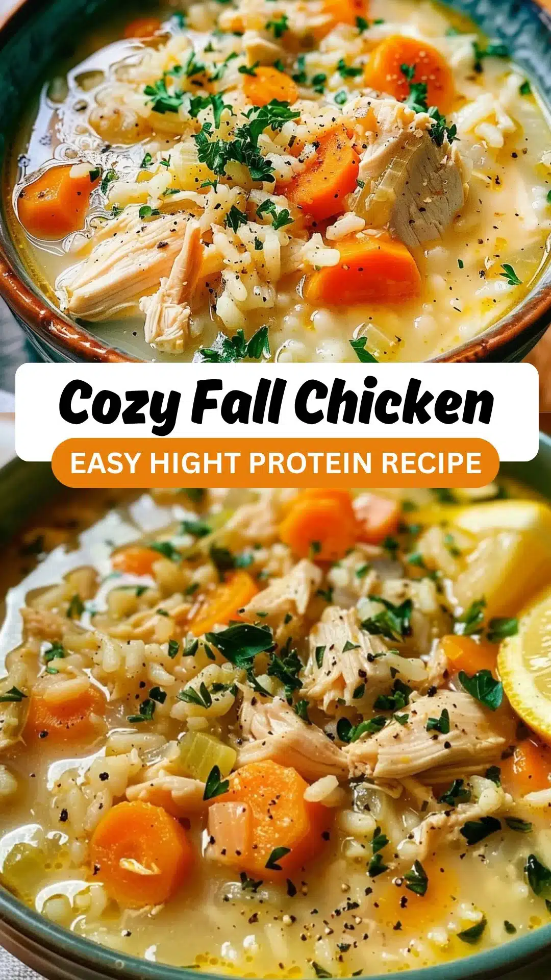 Cozy Fall Chicken & Rice Soup Recipe