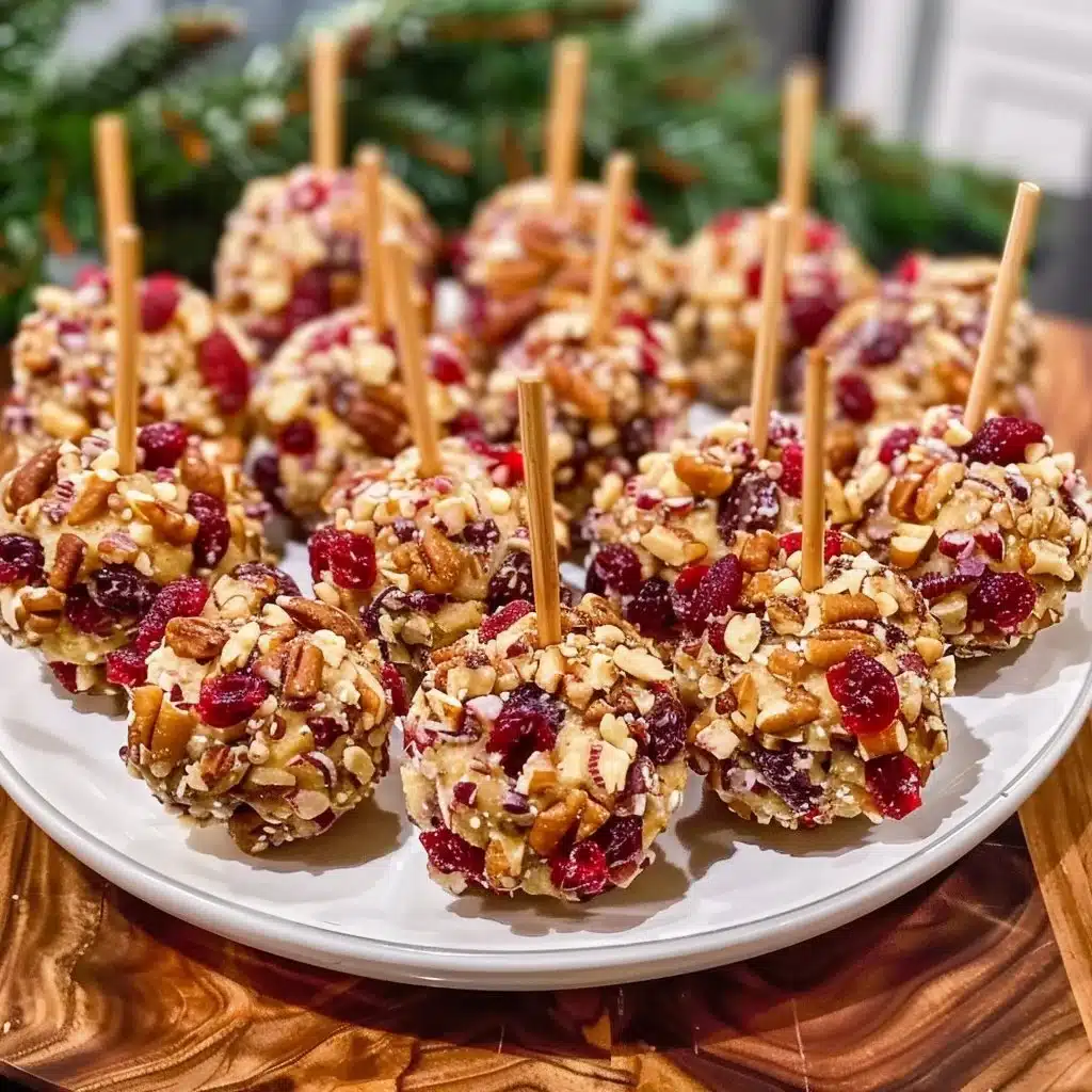 Cranberry Pecan Cheese Ball Bites Recipe