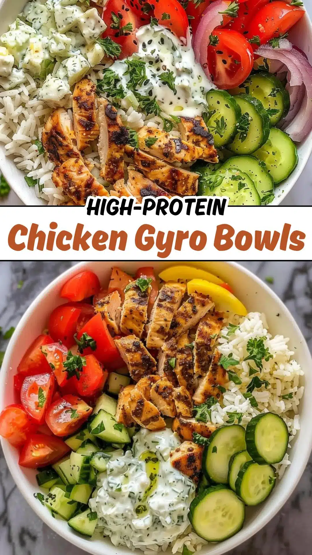 Easy 15-Minute High-Protein Chicken Gyro Bowls 2 Easy 15-Minute High-Protein Chicken Gyro Bowls for a Healthy Lunch
