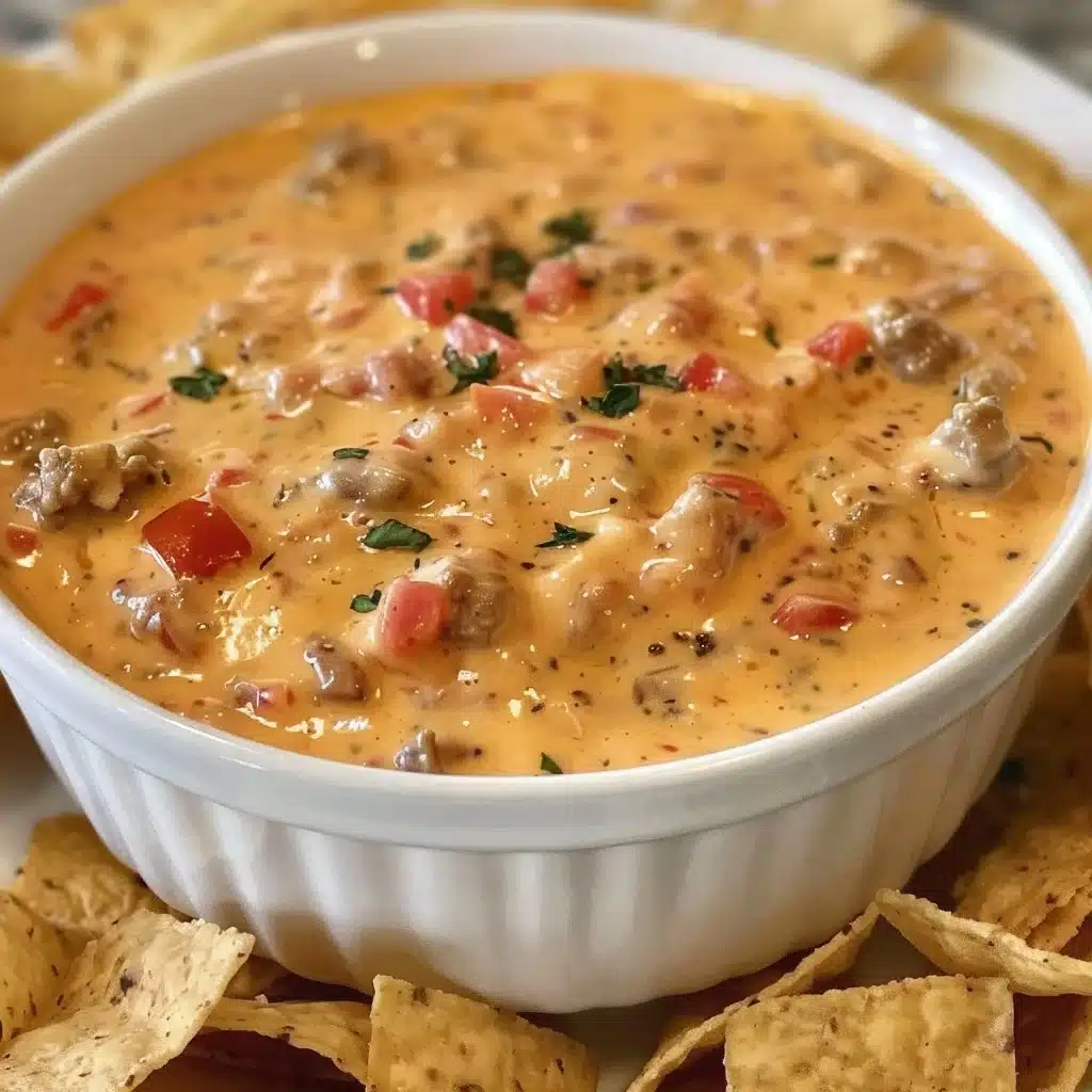 Easy Rotel dip made with 4 ingredients in 15 minutes.