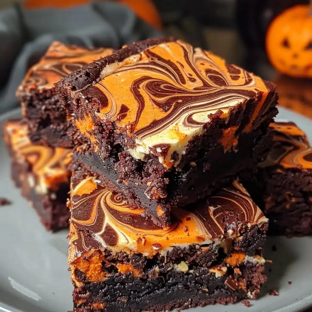 Halloween-Style Cream Cheese Swirl Brownies Recipe