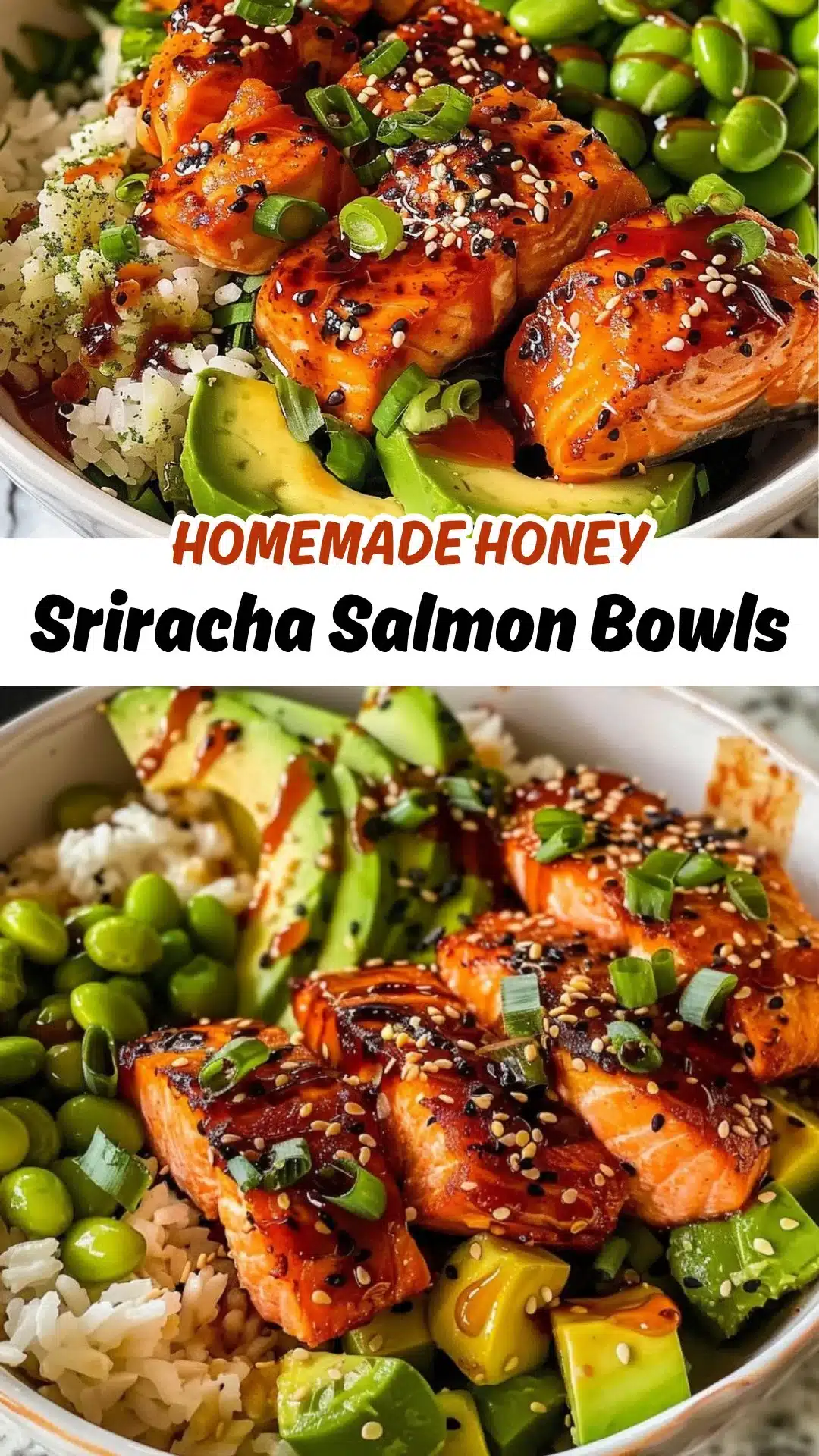 Honey Sriracha Salmon Bowls Recipe 2 Honey Sriracha Salmon Bowls