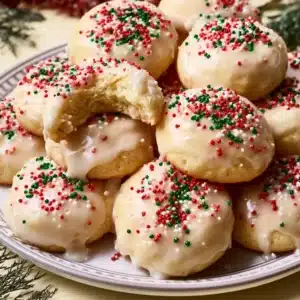 Italian Christmas Cookies Recipe 3 Plate of Italian Christmas cookies with festive decorations and colors