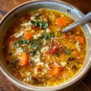 Italian Penicillin Soup Recipe 3 Bowl of Italian Penicillin Soup with fresh herbs and vegetables