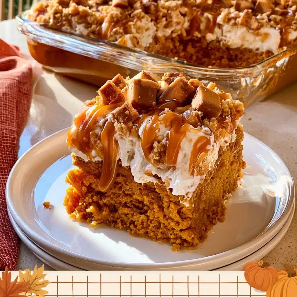 Delicious Pumpkin Better Than Sex Cake with creamy frosting and pumpkin spices