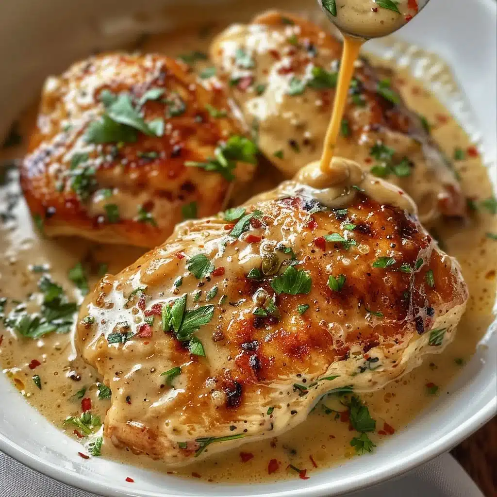 Delicious Smothered Sour Cream Chicken served with a side of vegetables